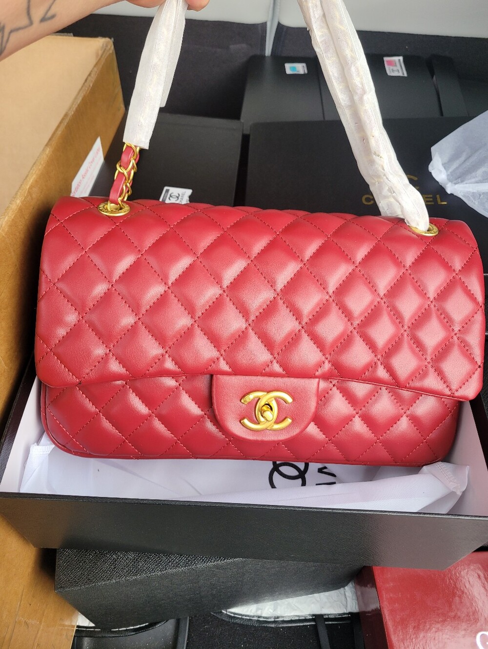 Cc Red Puffy Crossbody Bag ( The Unbranded Brand)